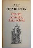 Om ord och texter, dikter och tal