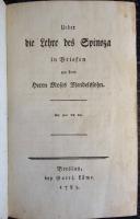 Ueber die Lehre des Spinoza in Briefen an der Herrn Moses Mendelssohn