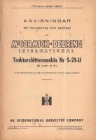 Traktorsl&aring;ttermaskin Nr S-21-U