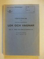 F&ouml;rteckning &ouml;ver Lok och vagnar, lokomotorer,...