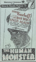 The Man who Lived Again/ The Human Monster