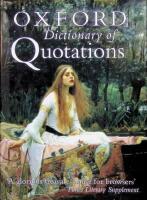 Oxford dictionary of Quotations