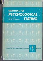Essentials of psychological testing