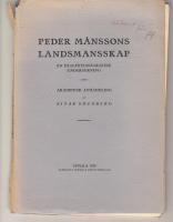 Peder M&aring;nssons landsmansskap En dialektgeografisk unders&ouml;kning