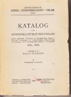 Katalog &ouml;ver Den svenska litteraturen i Finland arbeten utgifna p&aring; fr&auml;mmande spr&aring;k i Finland &auml;vensom av finl&auml;ndska f&ouml;rfattare p&aring; svenska och fr&auml;mmande spr&aring;k i utlandet 1916-1925, II Systematiska avdelning