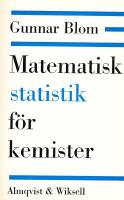 Matematisk statistik f&ouml;r kemister