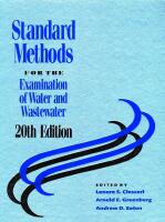 Standard Methods for the Examination of Water and Wastewater