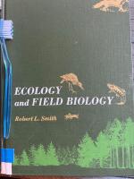Ecology and Field Biology