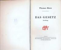 Das Gesetz. Erz&auml;hlung.