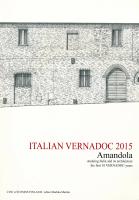 Italian Vernadoc 2015 Amandola - studying Italia and its architecture