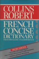 Collins Robert French Concise Dictionary [French-English & English-French]