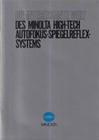 DIE INTERESSANTE WELT DES MINOLTA HIGH-TECH AUTOFOKUS-SPEIGELREFLEX-SYSTEMS