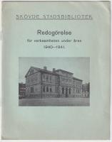 Skövde stadsbibliotek. Redogörelse för verksamheten under åren 1940-1941.