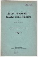 En f&ouml;r r&ouml;ntgenpl&aring;tar l&auml;mplig uranf&ouml;rst&auml;rkare. Separat ur Allm. svenska l&auml;kartidningen n:o 50.