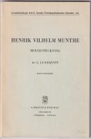 Henrik Vilhelm Munthe. Minnesteckning. Med portr&auml;tt.
