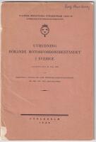 Utredning r&ouml;rande motorfordonbest&aring;ndet i Sverige. Avgiven den 30 maj 1932 av sakkunniga, tillkallade inom kommunikationsdepartementet (1931 &aring;rs v&auml;g- och brosakkunniga).