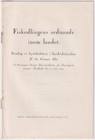 Fiskodlingens ordnande inom landet. F&ouml;redrag av byr&aring;direkt&ouml;ren i Lantbruksstyrelsen fil. dr. Gunnar Alm vid F&ouml;reningens Sveriges fiskeriinstrukt&ouml;rer och tillsyningsm&auml;n &aring;rsm&ouml;te i Stockholm den 21 mars 1927.