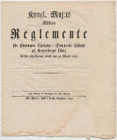 [Ljungby] Kongl. maj:ts n&aring;diga reglemente f&ouml;r k&ouml;pingen Ljungby i Sunnerbo h&auml;rad af Kronobergs l&auml;n; gifwet Stockholms slott den 28 martii 1829.