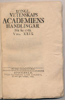 Mus Aguti, Syst. nat. eller Beskrifning p&aring; et brasiliskt djur, Aguti (i Vetenskaps-academiens handlingar jan-mars 1768).