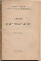 Laum&aring;lets kvantitet ock aksent (i Svenska landsm&aring;l, nyare serien VI:1)