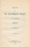 N&aring;gra ord till den icke-jord&auml;gande allmogen i Finland. Folkskrift.