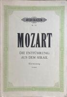Die Entf&uuml;hrung aus dem Serail. Klavierauszug