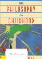 The philosophy of childhood