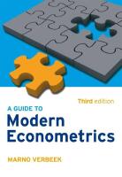 A Guide to Modern Econometrics, 3rd Edition
