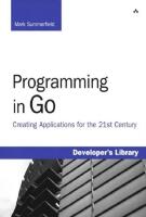 Programming in Go - Creating applications for the 21st century