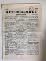Aftonbladet i Stockholm, N:o 1. M&aring;ndagen den 6 december 1830 (faksimil) 