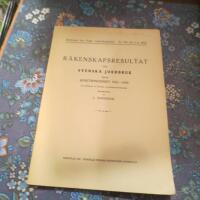 R&auml;kenskapsresultat fr&aring;n svenska jordbruk 1941-1942