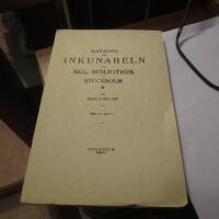 Katalog der inkunabeln der kgl bibliothek Stockholm teil 2 heft 1