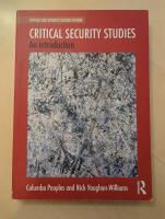 Critical security studies - an introduction