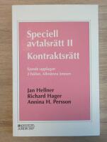 Speciell avtalsr&auml;tt II : kontraktsr&auml;tt, Andra h&auml;ftet - Allm&auml;nna &auml;mnen