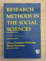 Research methods in the social sciences
