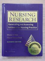 Nursing Research - generating and assessing evidence for nursing practice