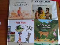 Paket med fyra barnb&ouml;cker fr&aring;n Afrika: Trummorna talar - Gatans prins - S&ouml;ta Salma - Mandelas sagobok