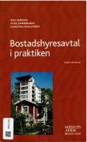 Bostadshyresavtal i praktiken