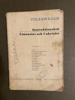 Volkswagen Instruktionsbok Limousine och Cabriolet