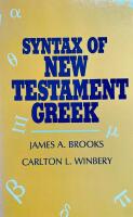 Syntax of New Testament Greek