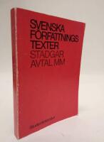 Svenska f&ouml;rfattningstexter : stadgar, avtal m. m