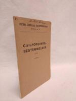 Civilf&ouml;rsvarsbest&auml;mmelser (Cfsb). G&auml;llande fr o m den 1 januari 1950. Statens J&auml;rnv&auml;gars F&ouml;rfattningssamling. S&auml;rtryck nr 11