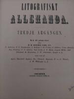 LITOGRAFISK ALLEHANDA TREDJE &Aring;RG&Aring;NGEN Med 48 planscher. efter H.M. Konung CARL XV, N. Andersson Blackstadius, Boklund med flera.