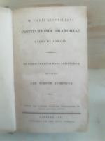 M. FABII QUINTILIANI INSTITUTONIS ORATORIAE LIBRI DUODECIM AD FIDEM CODICUM MANU SCRIPTORUM