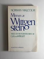 Minnen av Wittgenstein, med en biografisk skiss av G.H. von Wright