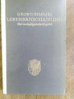 Lebensanschauung,  Vier Metaphysische Kapitel