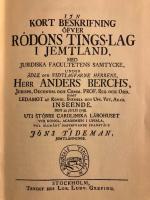 Kort Beskrifning &ouml;fver R&ouml;d&ouml;ns Tings-lag i Jemtland