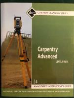 Carpentry Advanced - Instructor&acute;s Guide
