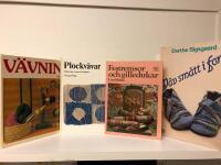 4 volymer V&auml;vning: Festremsor och gilledukar - V&auml;v sm&aring;tt i form - Plockv&auml;var - V&auml;vning, f&ouml;rsta boken - 