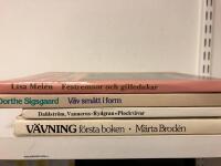 4 volymer V&auml;vning: Festremsor och gilledukar - V&auml;v sm&aring;tt i form - Plockv&auml;var - V&auml;vning, f&ouml;rsta boken - 